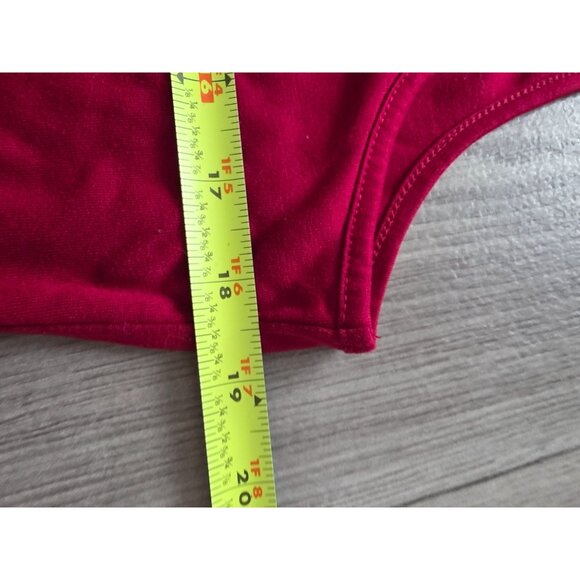 Talbots Womens Petites Tiered Cascading Ruffle Tank Top LP Red - Picture 7 of 7